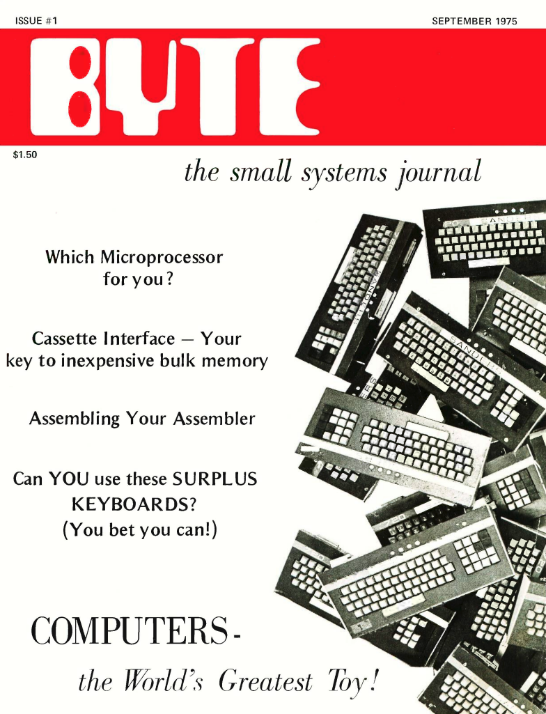 Couverture du premier numéro du magazine BYTE en septembre 1975
